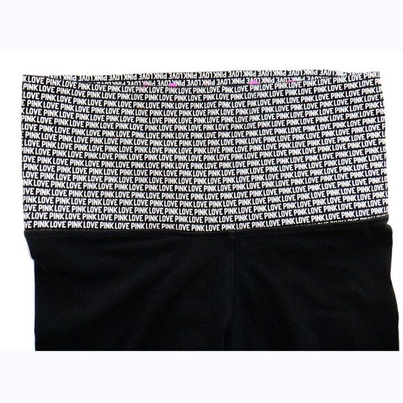 VS Pink black Word Cloud yoga pants - Picture 4 of 5